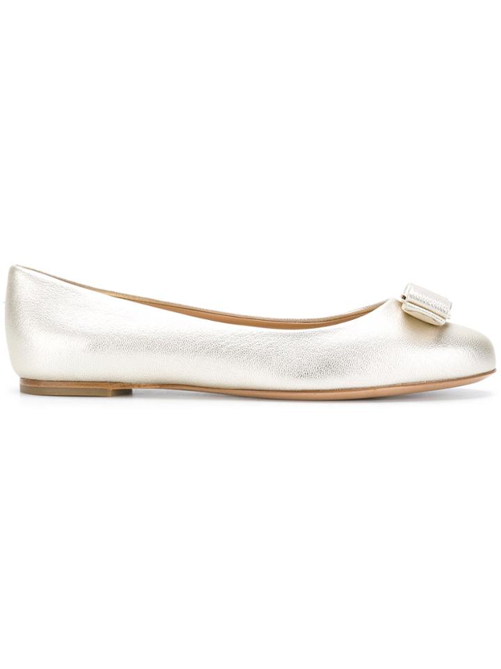 Salvatore Ferragamo Varina Ballerina Shoes - Nude & Neutrals