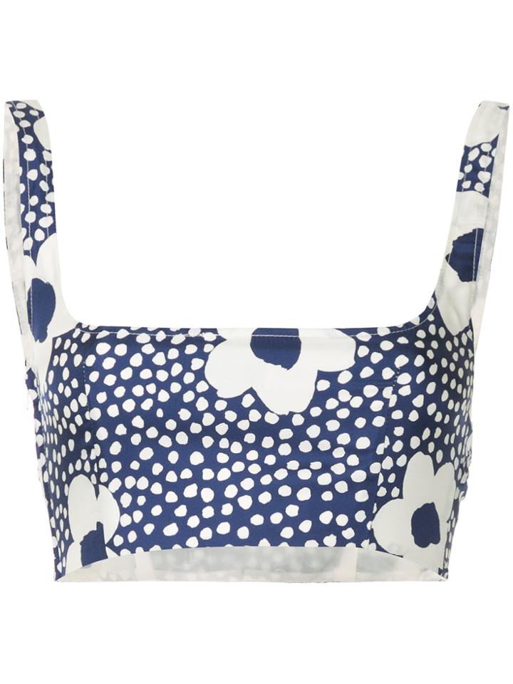 Maryam Nassir Zadeh Floral Print Bustier Top - Blue