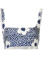 Maryam Nassir Zadeh Floral Print Bustier Top - Blue