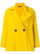 Antonelli Double Breasted Short Coat - Yellow & Orange