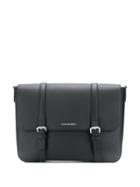 Alexander Mcqueen Double Strap Foldover Shoulder Strap - Black