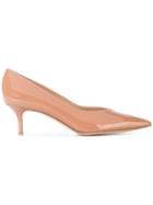 Gianvito Rossi Pointed Slip On Pumps - Nude & Neutrals