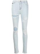 Philipp Plein Crystal Skinny Fit Jeans - Blue