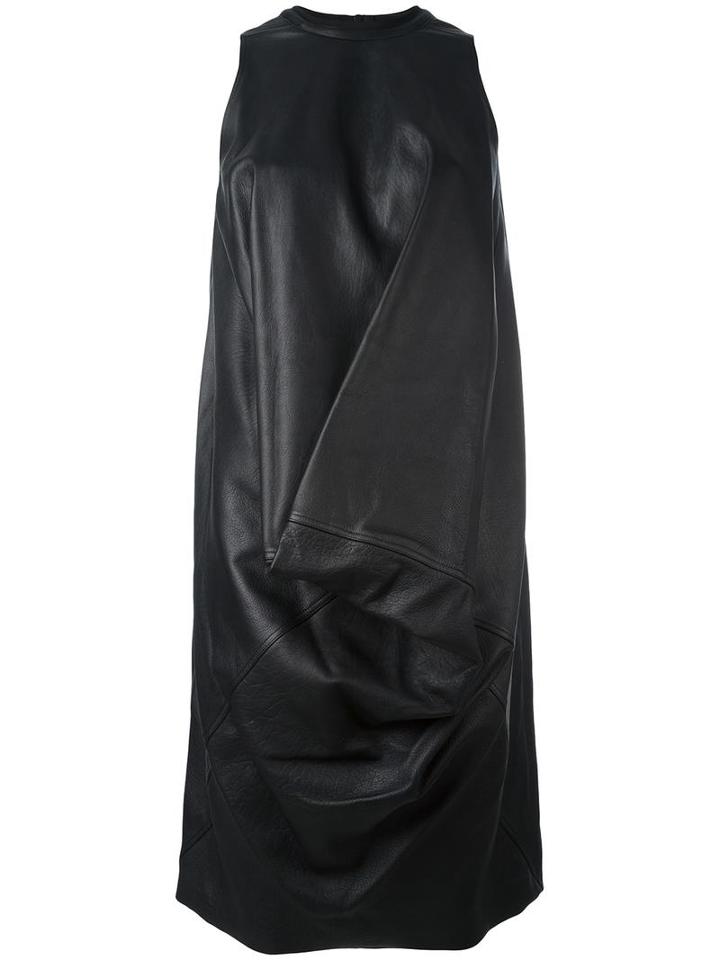 Rick Owens - 'la Brea' Dress - Women - Cotton/leather - 38, Black, Cotton/leather
