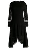 See By Chloé Embroidered Midi Dress - Black