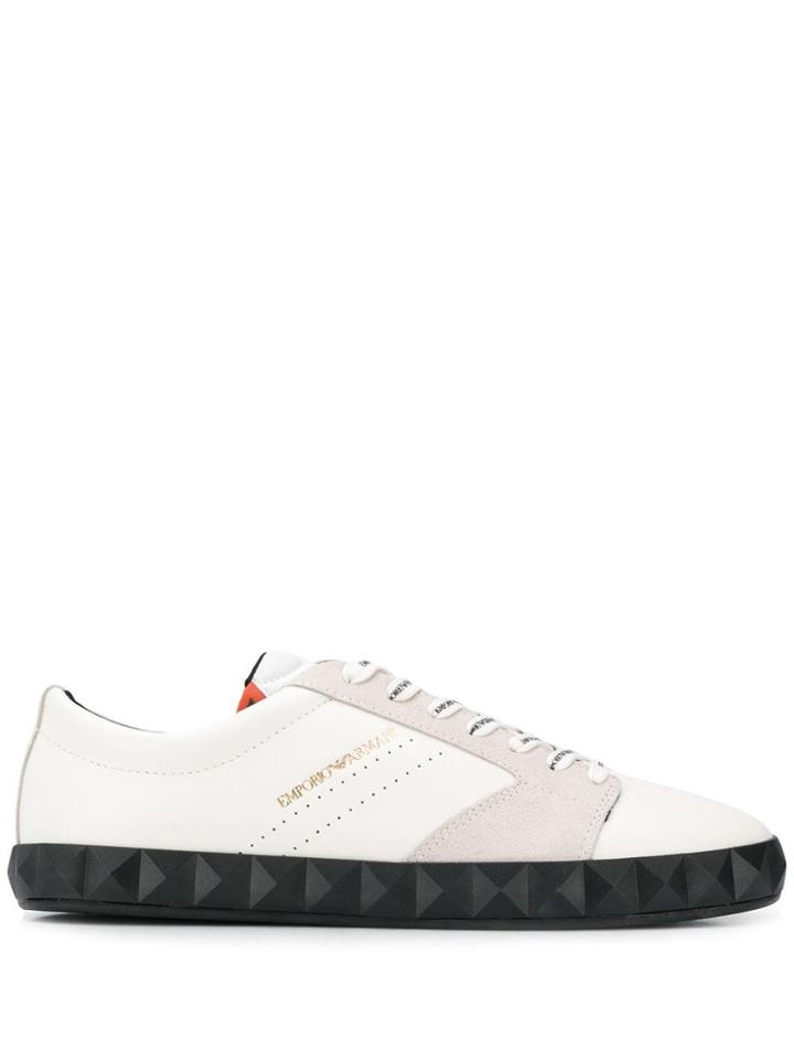 Emporio Armani Studded Sole Sneakers - Neutrals