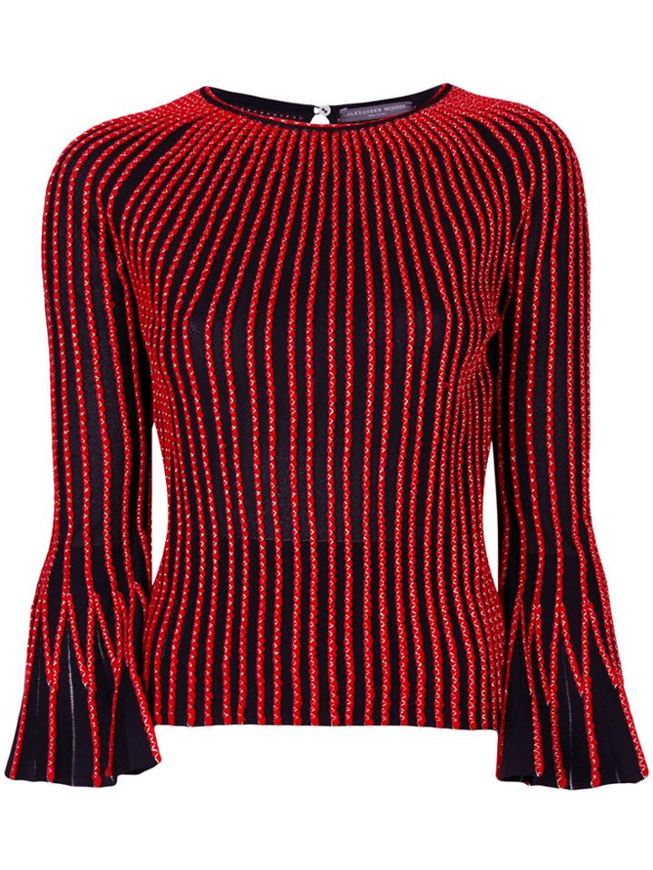Alexander Mcqueen Rope Piped Sweater - Red