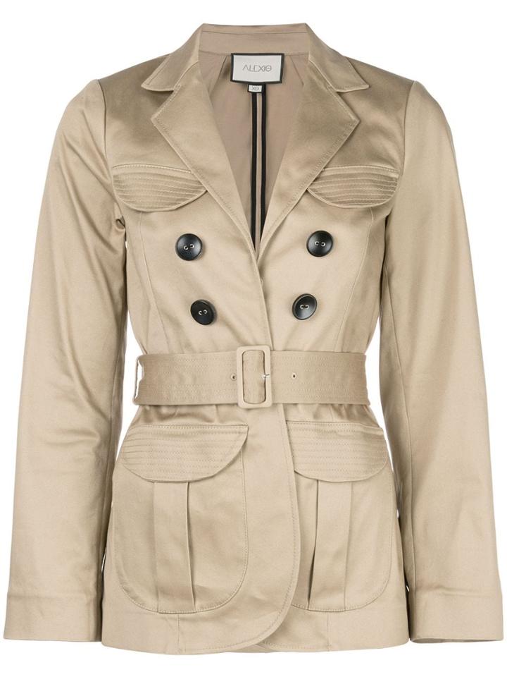 Alexis Elka Belted Blazer - Brown