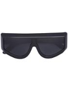 Wanda Nylon Rizzo Sunglasses, Women's, Black, Acetate