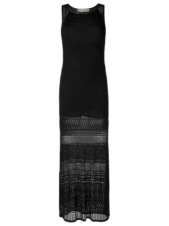 Knit Maxi Dress, Women's, Size: 42, Black, Viscose, Lilly Sarti