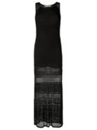 Knit Maxi Dress, Women's, Size: 42, Black, Viscose, Lilly Sarti