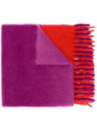 Forte Forte Fringed Scarf - Pink & Purple