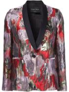 Christian Pellizzari Shawl Smoking Jacket, Women's, Size: 42, Pink/purple, Polyester/viscose/polyamide