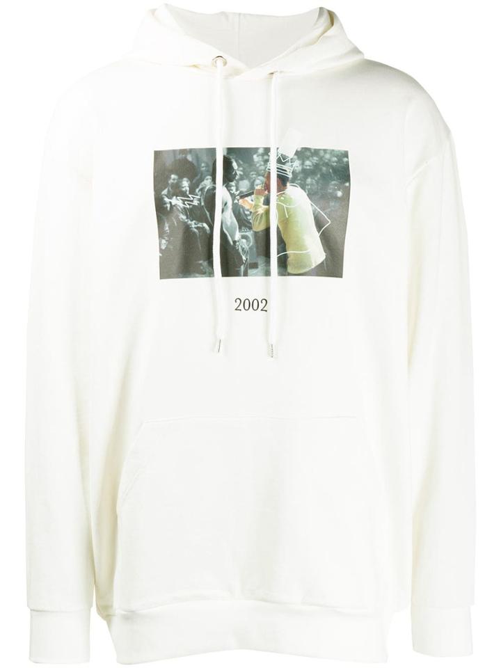 Throwback. Photographic Print Hoodie - White