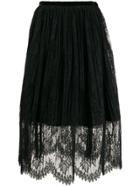 Vivetta Layered Lace Skirt - Black