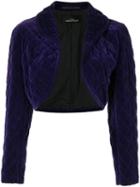 Comme Des Garçons Pre-owned Velvet Effect Diamond Quilted Jacket -