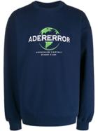 Ader Error Logo Embellished Sweatshirt - Blue