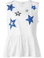 P.a.r.o.s.h. Gostar Embroidered T-shirt, Women's, Size: Medium, White, Cotton/pvc