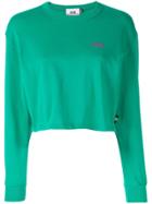 Gcds Cropped Long-sleeved T-shirt - Green