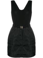 Prada Vintage 1990's Belted A-line Dress - Black