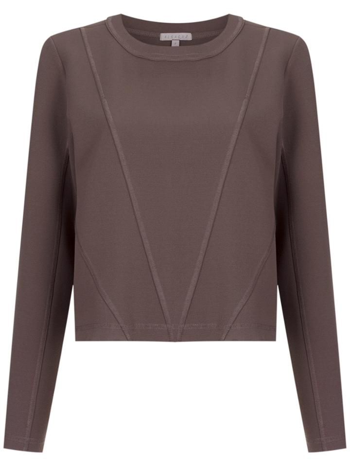 Alcaçuz Chamois Panelled Blouse - Brown