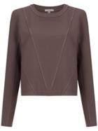 Alcaçuz Chamois Panelled Blouse - Brown