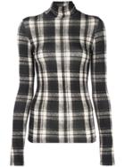 R13 Plaid Roll-neck Jumper - Black