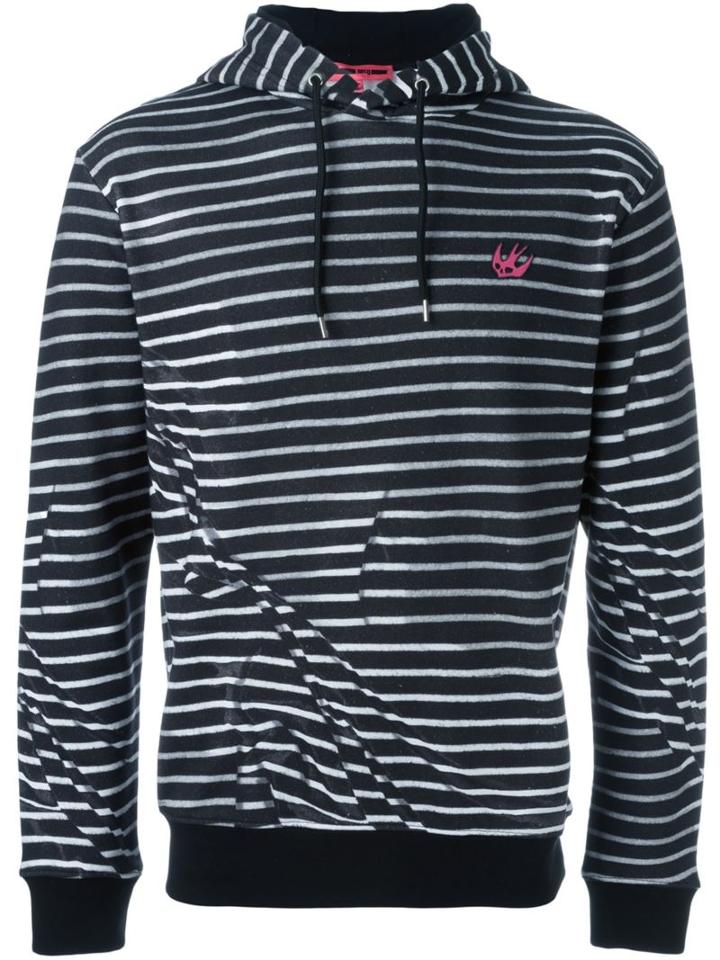 Mcq Alexander Mcqueen Swallow Striped Hoodie, Men's, Size: S, Black, Cotton