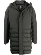Adidas Hooded Panelled Coat - Green