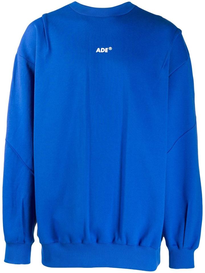 Ader Error Logo Print Sweatshirt - Blue