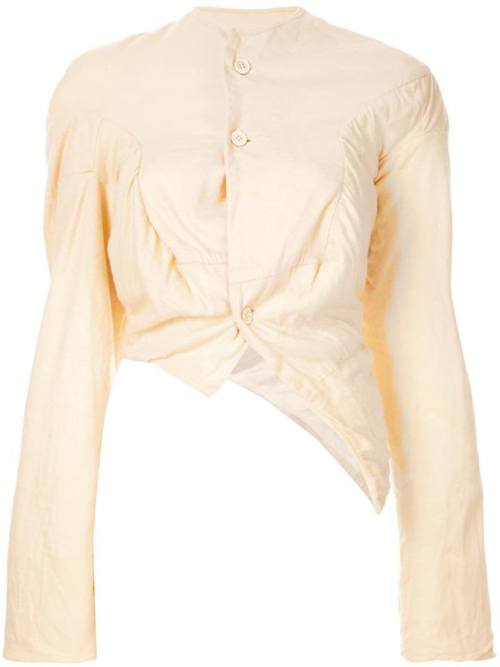 Comme Des Garçons Vintage Asymmetric Gathered Jacket - Neutrals