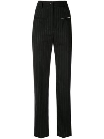 Seen Users Pinstripe Tailored Trousers - Black