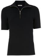 Egrey Ribbed Polo Shirt - Black