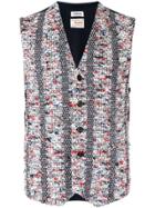 Coohem Buttoned Tweed Vest - Multicolour