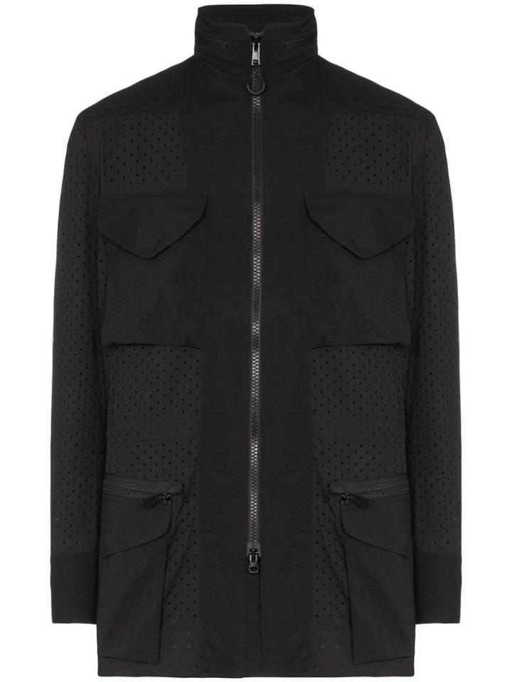 Y-3 Utility Pocket Mesh Panel Hooded Jacket - Black