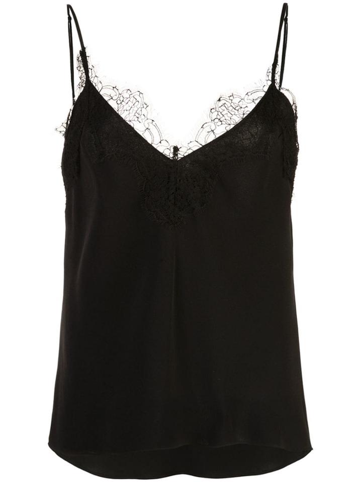 Fleur Du Mal Lace Trim Cami - Black