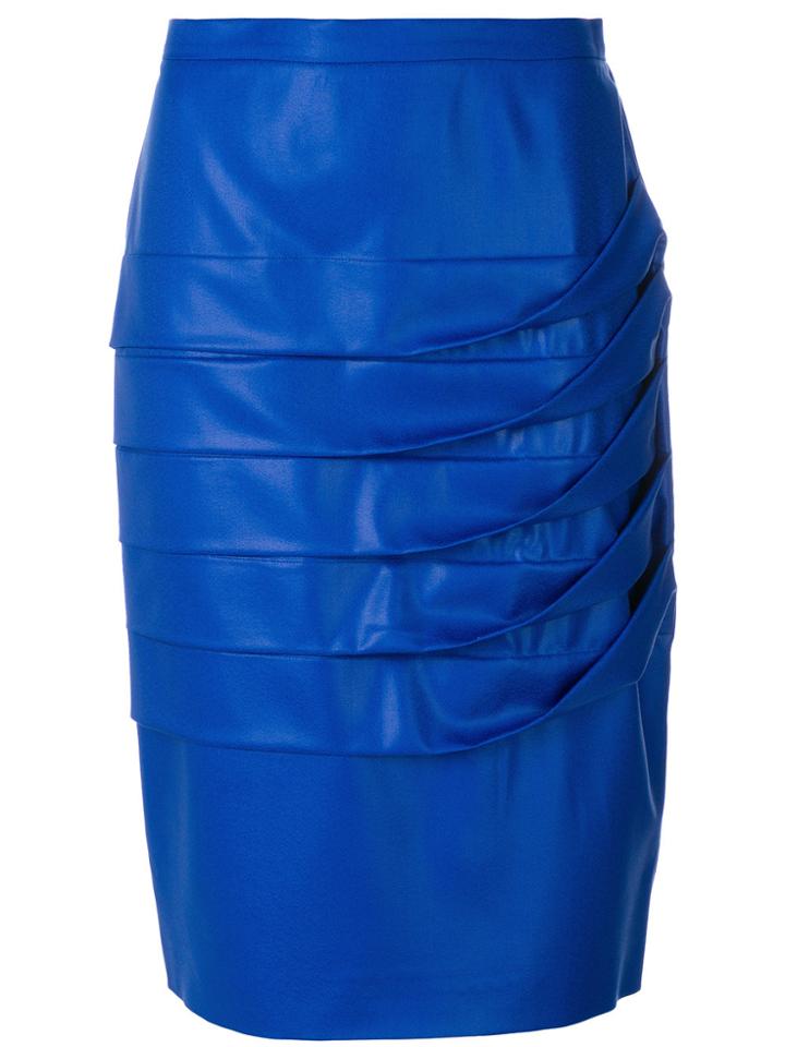 Marco De Vincenzo Fitted Pencil Skirt - Blue
