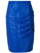 Marco De Vincenzo Fitted Pencil Skirt - Blue
