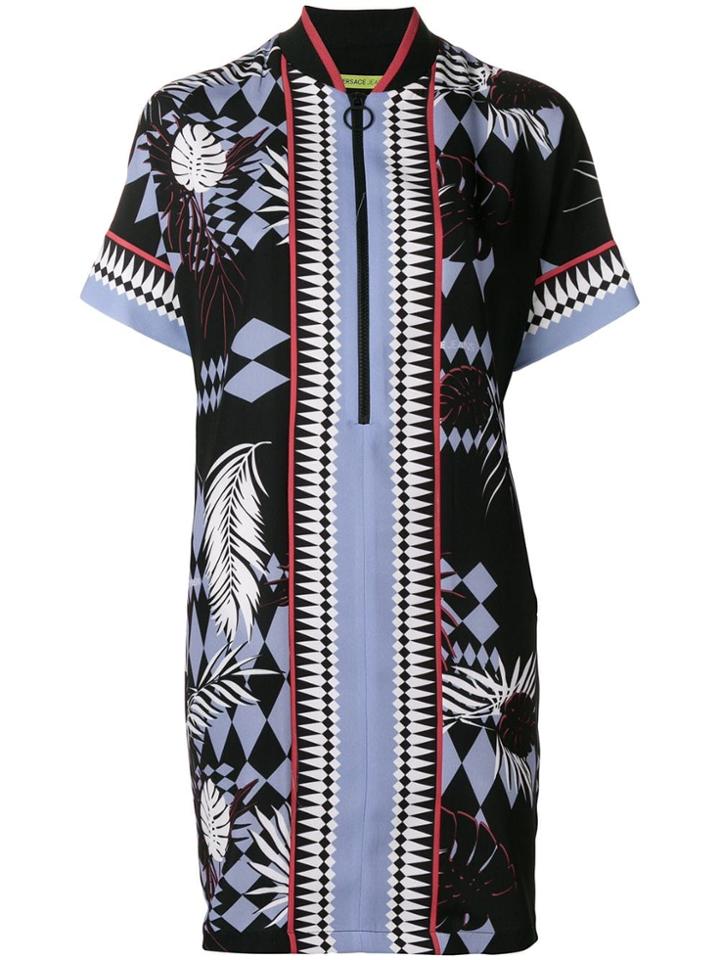 Versace Jeans Couture Colour-block Shift Dress - Black