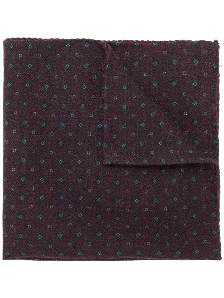 Pal Zileri Geometric Print Handkerchief - Pink & Purple