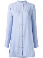 J.w.anderson Oversized Button Shirt Dress, Women's, Size: 6, Blue, Silk