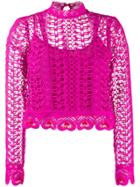Temperley London Sunrise Heart-shaped Embroidery Blouse - Pink