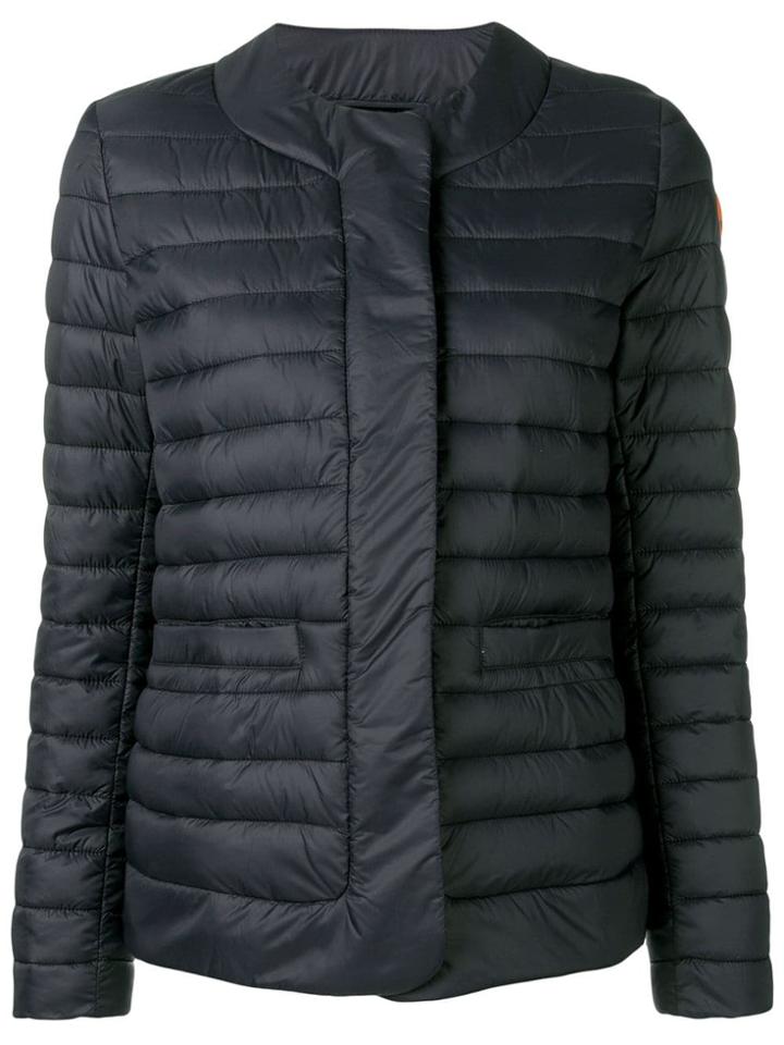 Save The Duck Logo Patch Padded Jacket - Black