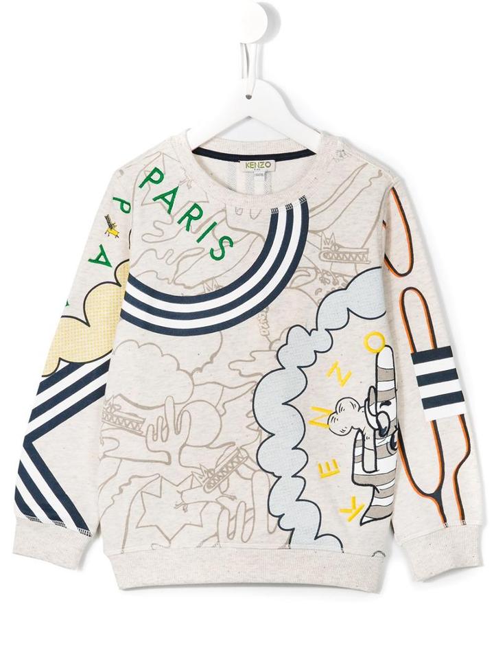 Kenzo Kids Cactus Sweatshirt, Boy's, Size: 6 Yrs, Nude/neutrals