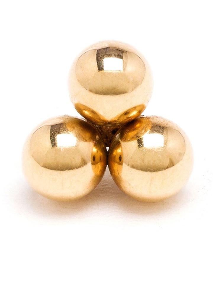 Yvonne Leon 18kt Gold Trilogie Stud Earring