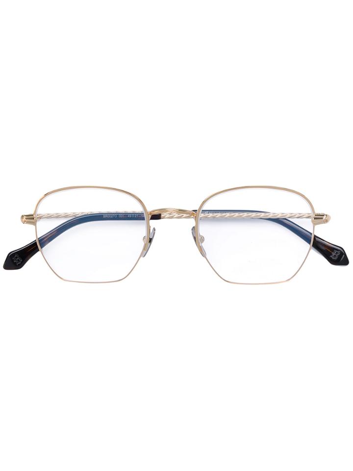 Brioni Round Frame Glasses - Metallic
