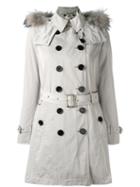 Burberry 'churchdale' Trenchcoat, Women's, Size: 12, Nude/neutrals, Polyester/cupro/polyamide