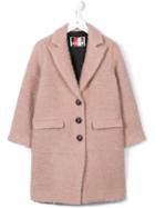 Msgm Kids Single Breasted Coat, Girl's, Size: 6 Yrs, Pink/purple