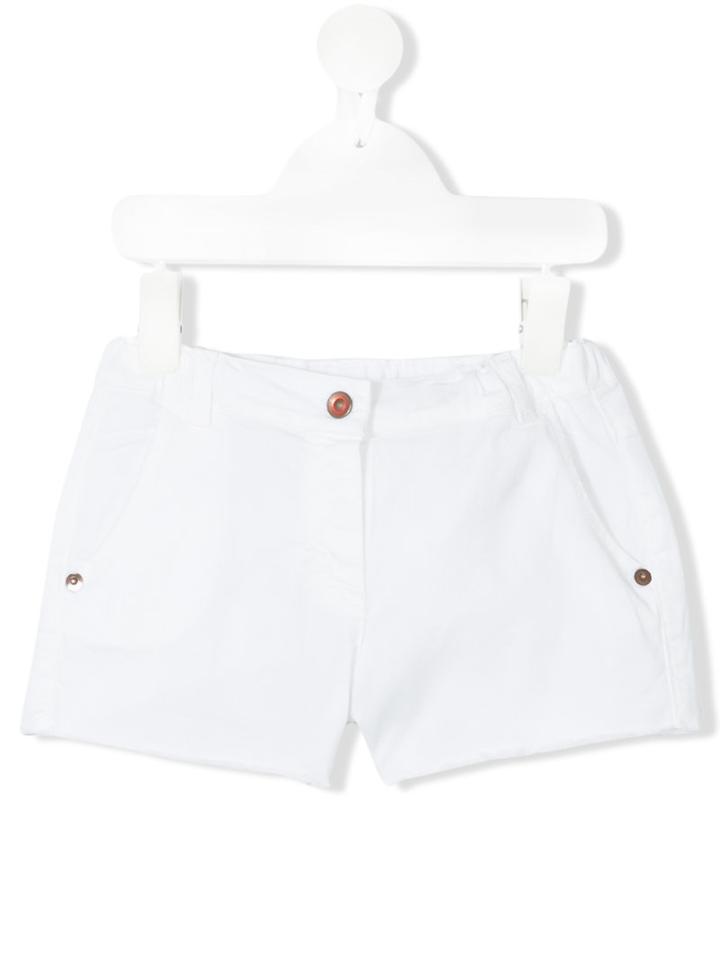 Babe And Tess - Denim Shorts - Kids - Cotton/spandex/elastane - 5 Yrs, White