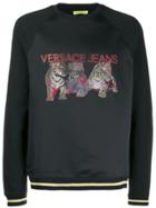 Versace Jeans Couture Jacquard Tigers Sweatshirt - Black
